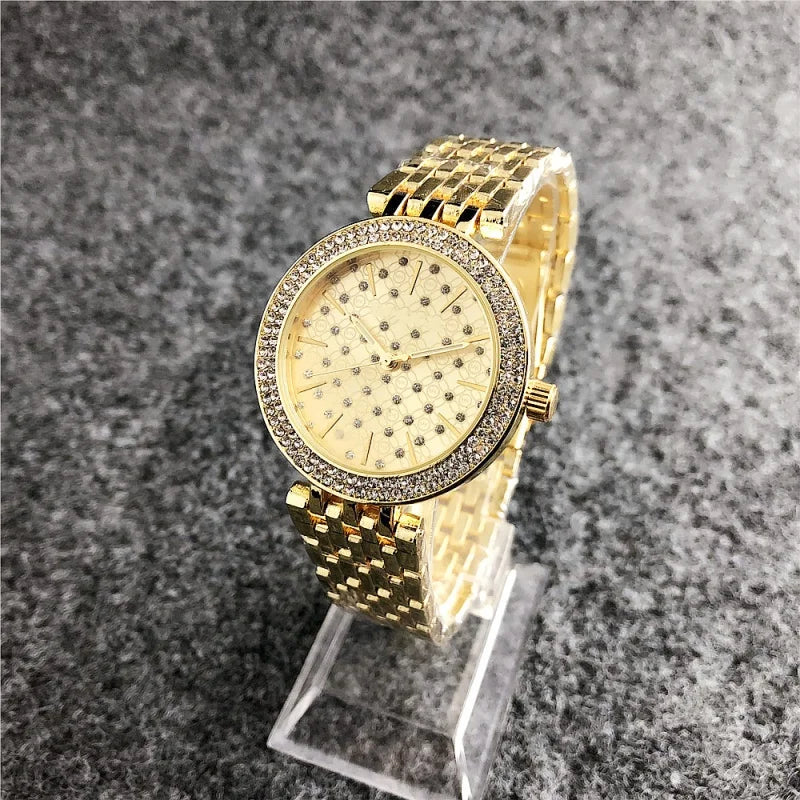 Orologi di Lusso in Cristallo per Donne, Marca di Moda, Orologio al Quarzo con Diamanti per Signore, Orologi da Polso Femminili in Acciaio, Relogio Feminino, Regalo