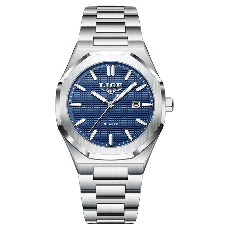 LIGE Orologio da donna elegante e lussuoso, orologio classico alla moda con data automatica, cinturino in acciaio inossidabile, orologi luminosi impermeabili per donna, regalo per signora