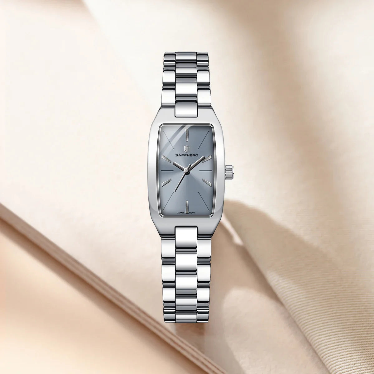 SAPPHEROLuxury Orologio da donna Cinturino in acciaio inossidabile Orologio impermeabile Quadrante ultrasottile Orologio da donna semplice alla moda Orologio accurato