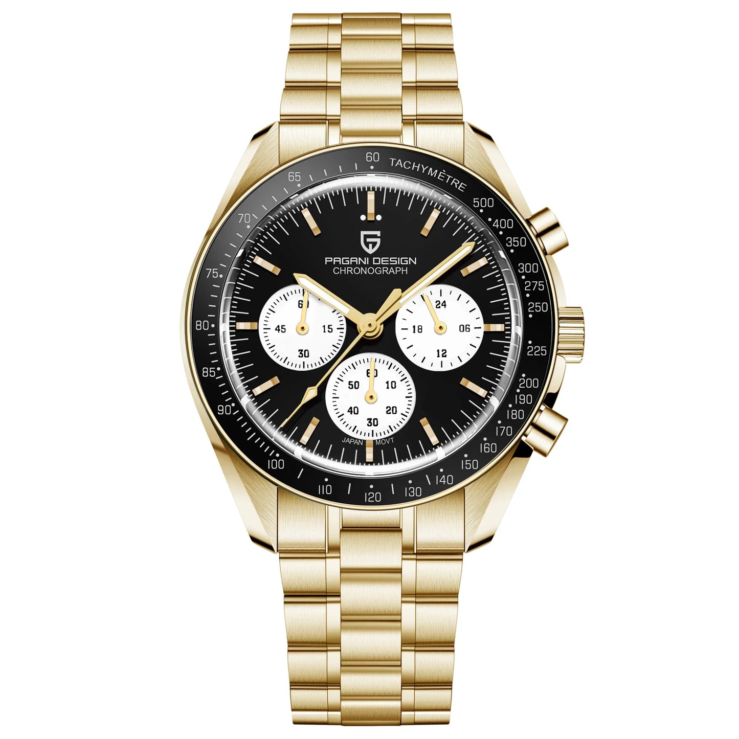 Nuovo Orologio da Uomo PAGANI DESIGN Golden Moon 2026, Orologio al Quarzo di Lusso, Cronografo Sportivo, Vetro Zaffiro AR, Impermeabile, Regalo