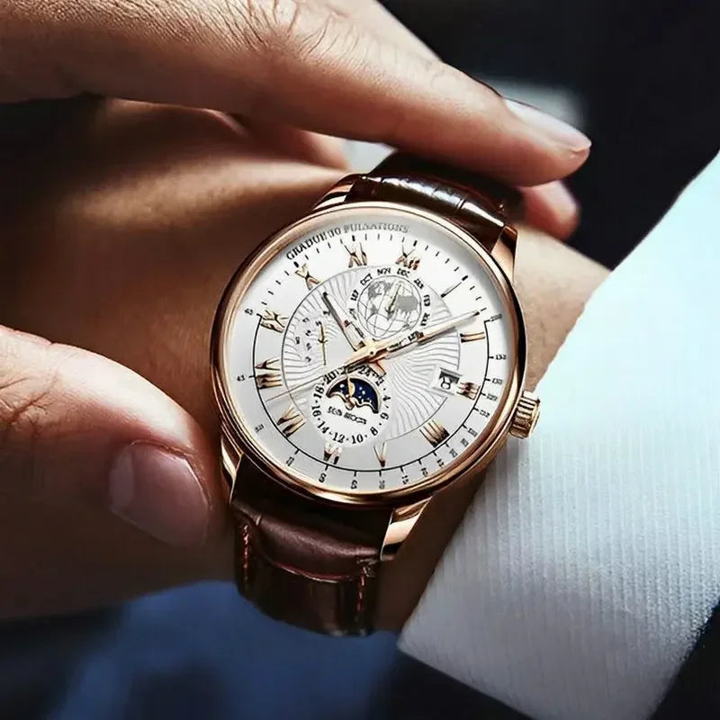 2024 Orologio da uomo alla moda Orologio da polso da uomo sportivo di lusso alla moda Orologio da uomo al quarzo con data in pelle luminosa impermeabile Orologio da uomo