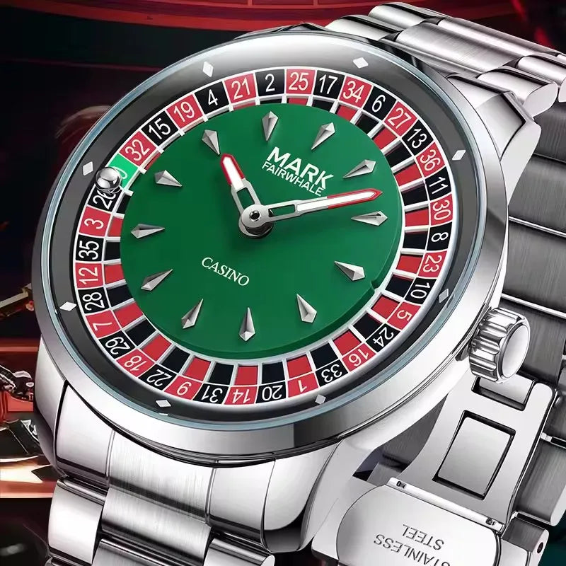Mark Fairwhale 5031 Nuovo orologio al quarzo da uomo di marca superiore quadrante digitale rotante intrattenimento freddo orologio da notte impermeabile reloj