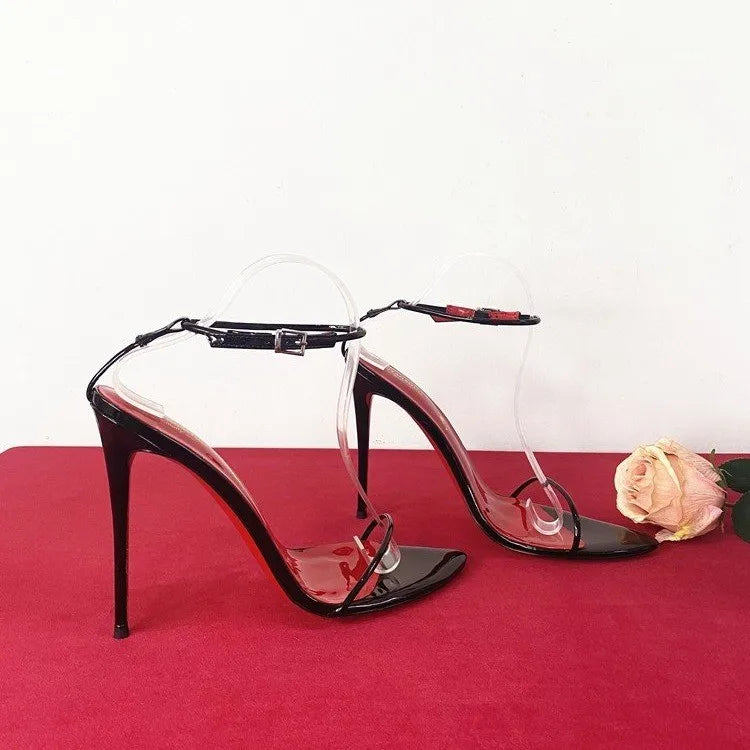 Ultra Slim One Strap High Heels Lace Up Sexy Wristband Plus Size Stiletto Euro American Sandals Women