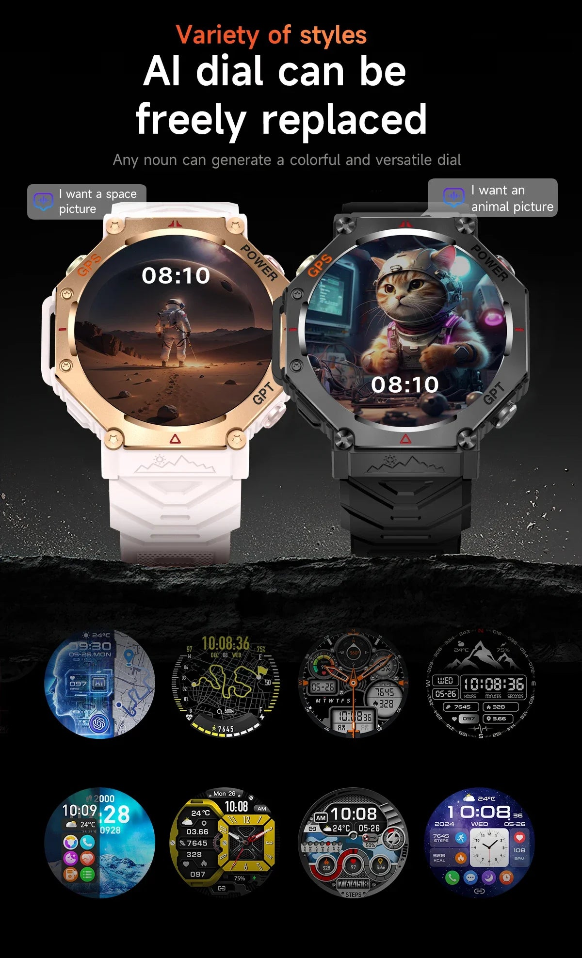 T-Rex 3 Grado Ultra Militare GPS Astuto Della Vigilanza 10ATM Bussola Impermeabile Altimetro Barometrico AMOLED Uomini HD Chiamata Sport Smartwatch