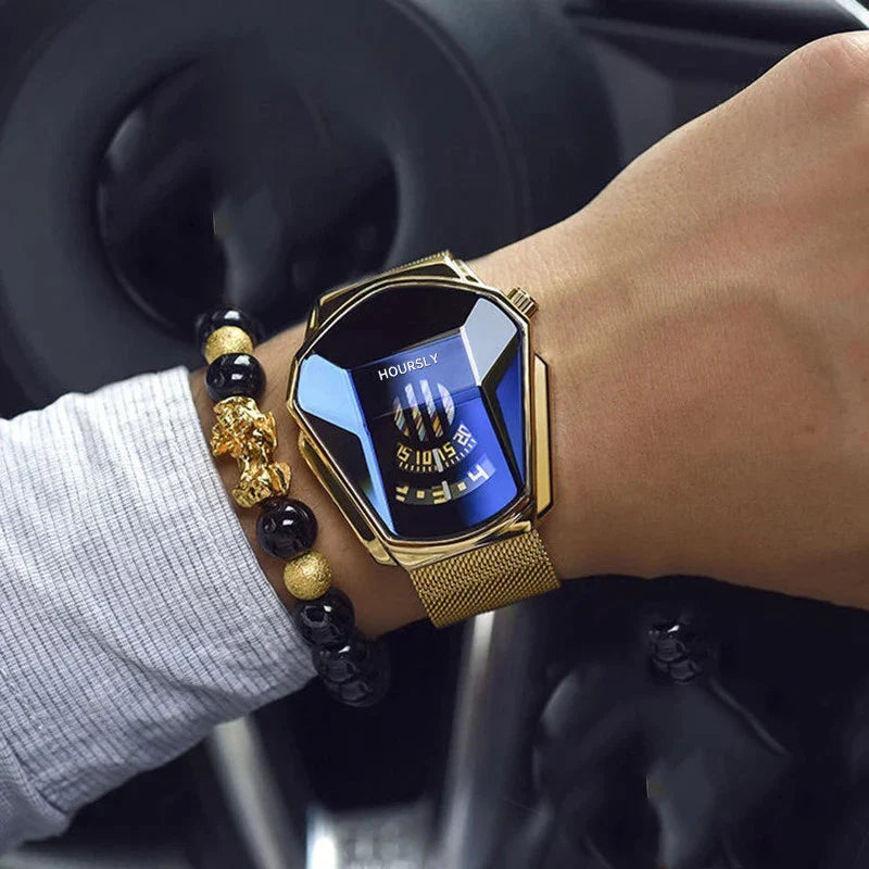 Orologio al quarzo impermeabile con personalità del motociclo di nuova tendenza da uomo