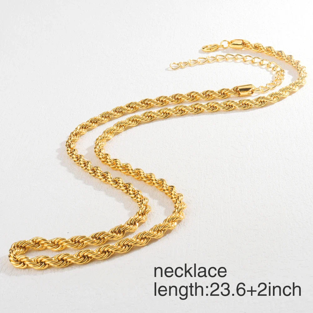 Collana placcata in oro Set di gioielli boutique Set di collane da sposa Set di gioielli di qualità di lusso per uomini e donne