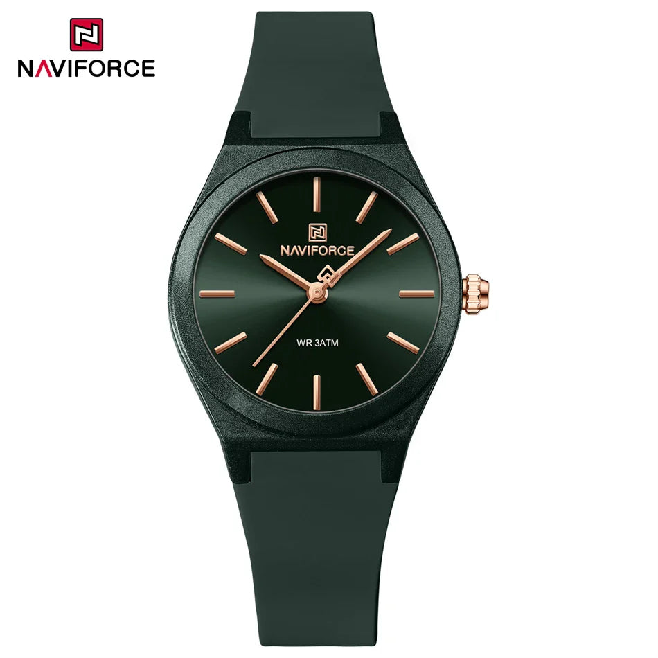 NAVIFORCE 2025 Orologi moda donna Orologio al quarzo Sport Cinturino in silicone Orologi da polso da donna Orologio semplice Regalo relogios feminino