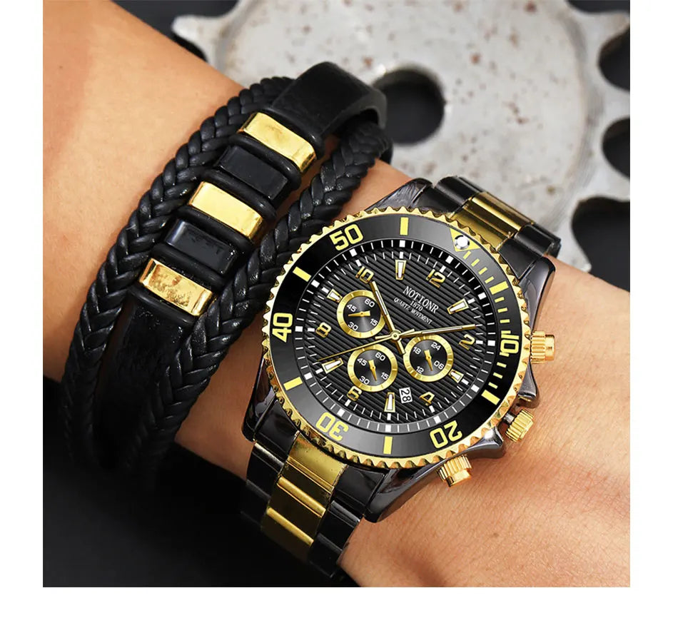 Orologi da lavoro da uomo di lusso Orologio da uomo al quarzo argento Orologio luminoso maschile