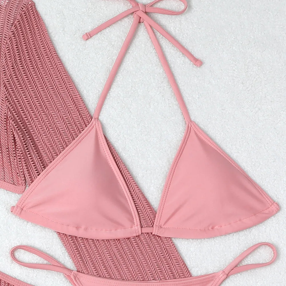 2026 Bikini sexy Costumi da bagno femminili Costumi da bagno a tre pezzi da donna Costumi da bagno da spiaggia Costumi da bagno Bikini brasiliano Set Bagnante da piscina