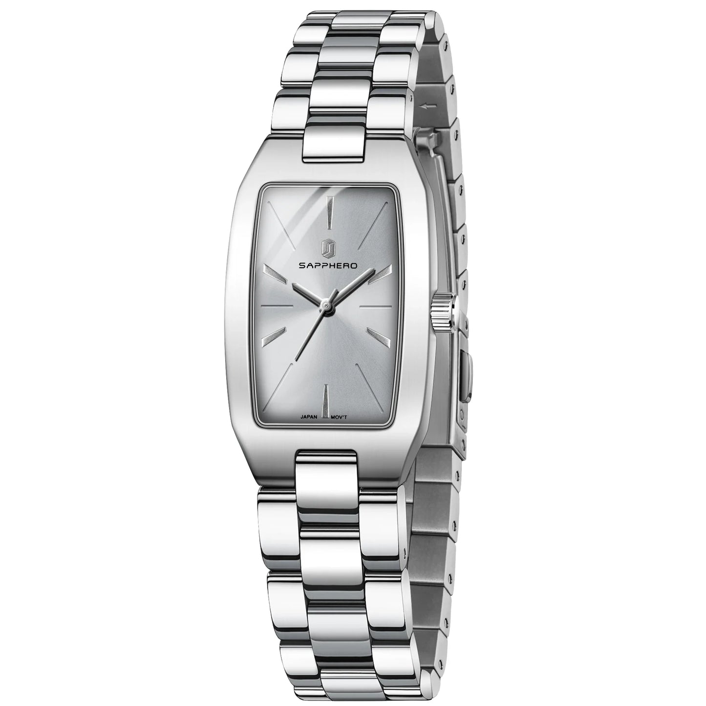 SAPPHEROLuxury Orologio da donna Cinturino in acciaio inossidabile Orologio impermeabile Quadrante ultrasottile Orologio da donna semplice alla moda Orologio accurato