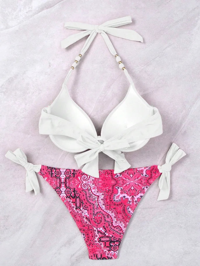 Sexy Push Up Bikini 2024 Costume da bagno donna Due pezzi Costumi da bagno Perizoma femminile Bikini Set Nuoto per costumi da bagno Biquini brasiliano