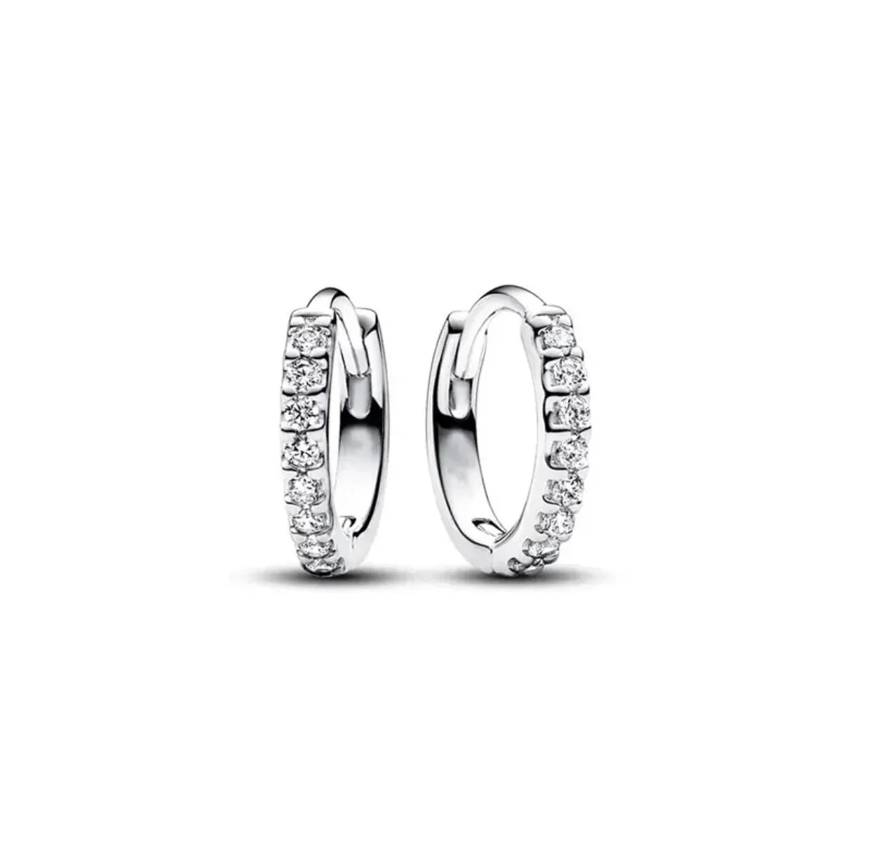Orecchini in Argento Puro 925 con Zirconi a Forma di Cuore, Stella, Luna e Cerchio, Gioielli per Donne, Regalo per Compleanno, Festa della Mamma, Accessori