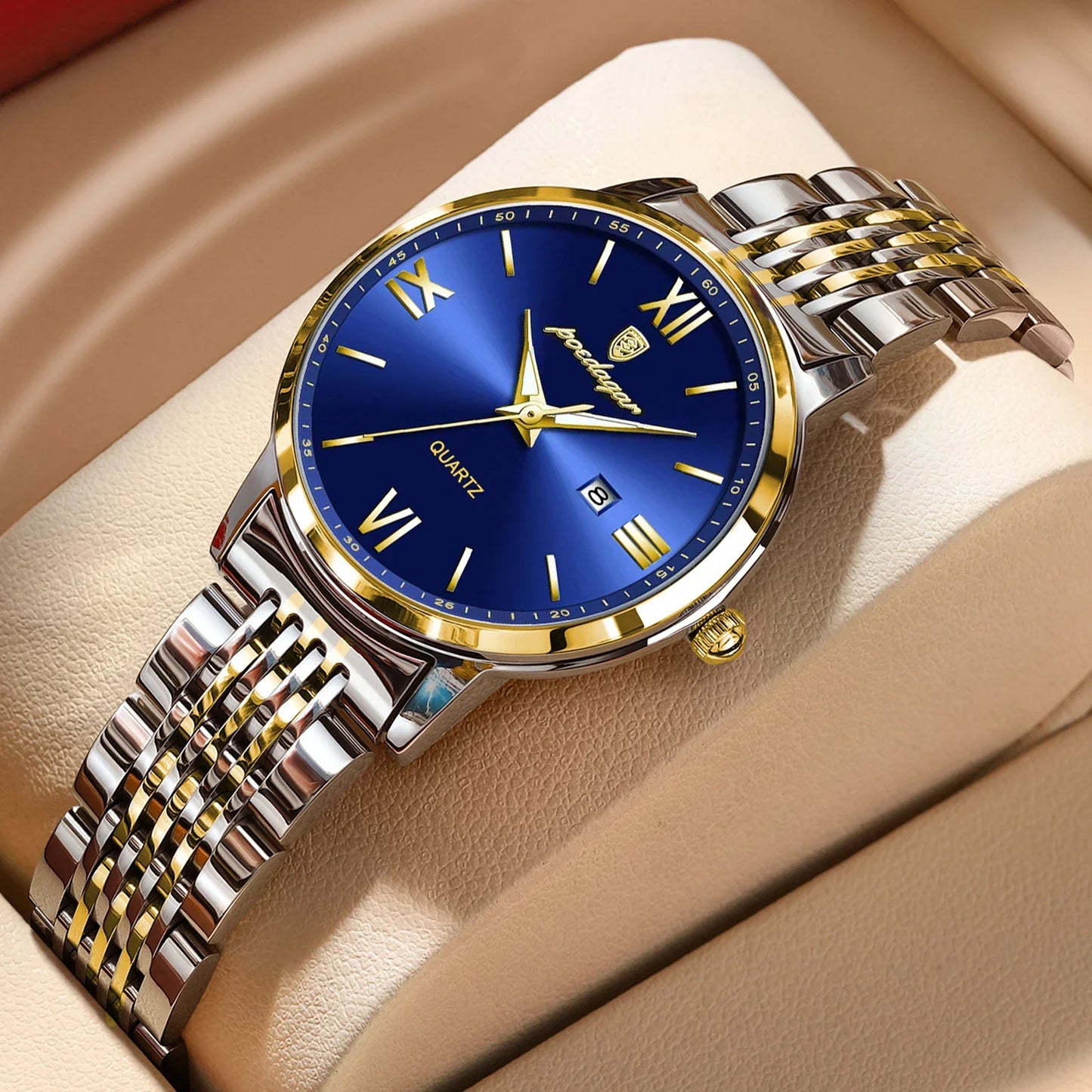 POEDAGAR Orologio da Donna Raffinato Impermeabile Luminoso con Data, Orologio da Polso Femminile di Alta Qualità in Acciaio Inossidabile, Elegante Orologio al Quarzo per Donne