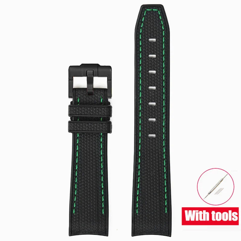 Cinturino in gomma per Swatch X Omega Joint MoonSwatch Cinturino sportivo impermeabile da 20 mm Cinturino con estremità curva in silicone per uomo donna