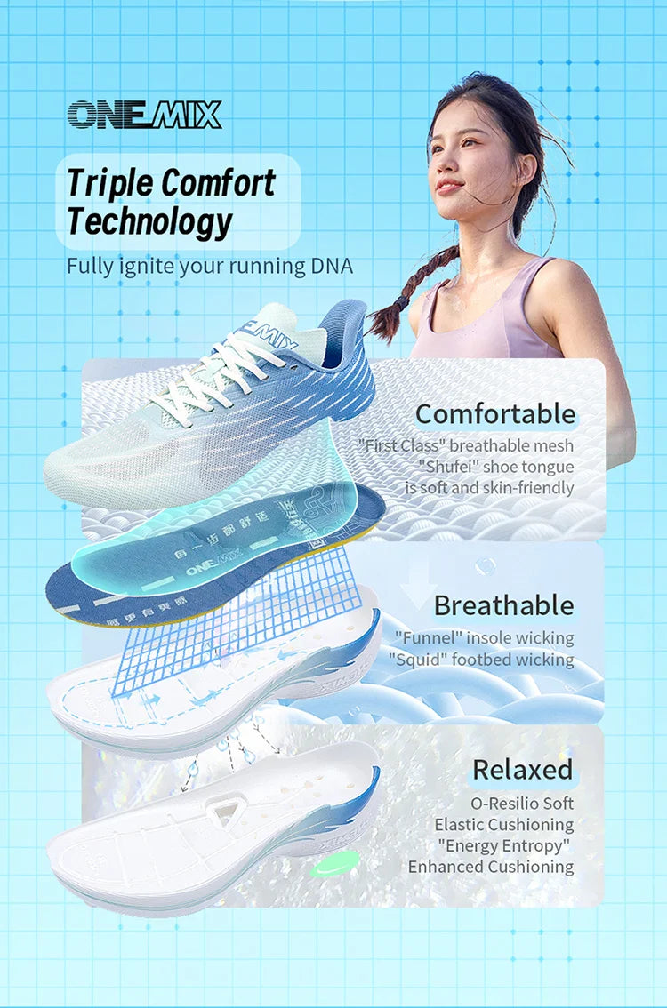 Scarpe da Corsa Traspiranti Onemix 2026 Wind Wings per Uomo e Donna, Ideali per Maratona, Sport e Attività all'Aperto