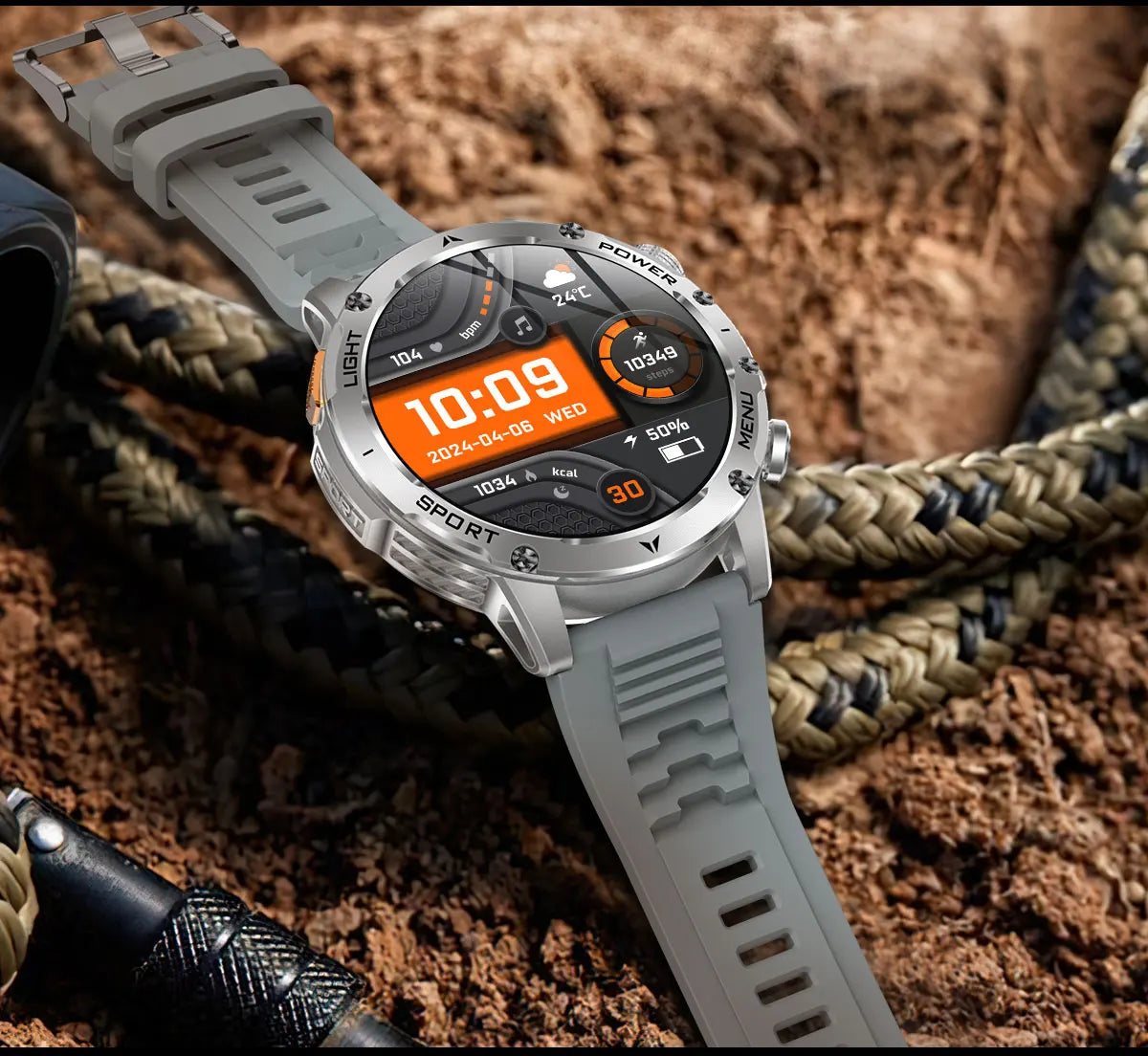 2025 Uomini Schermo AMOLED da 1,7 pollici Astuto Della Vigilanza 1000mAh Batteria Frequenza Cardiaca Chiamata Bluetooth NFC GPS Tracker Sport Fitness Orologi Nuovo