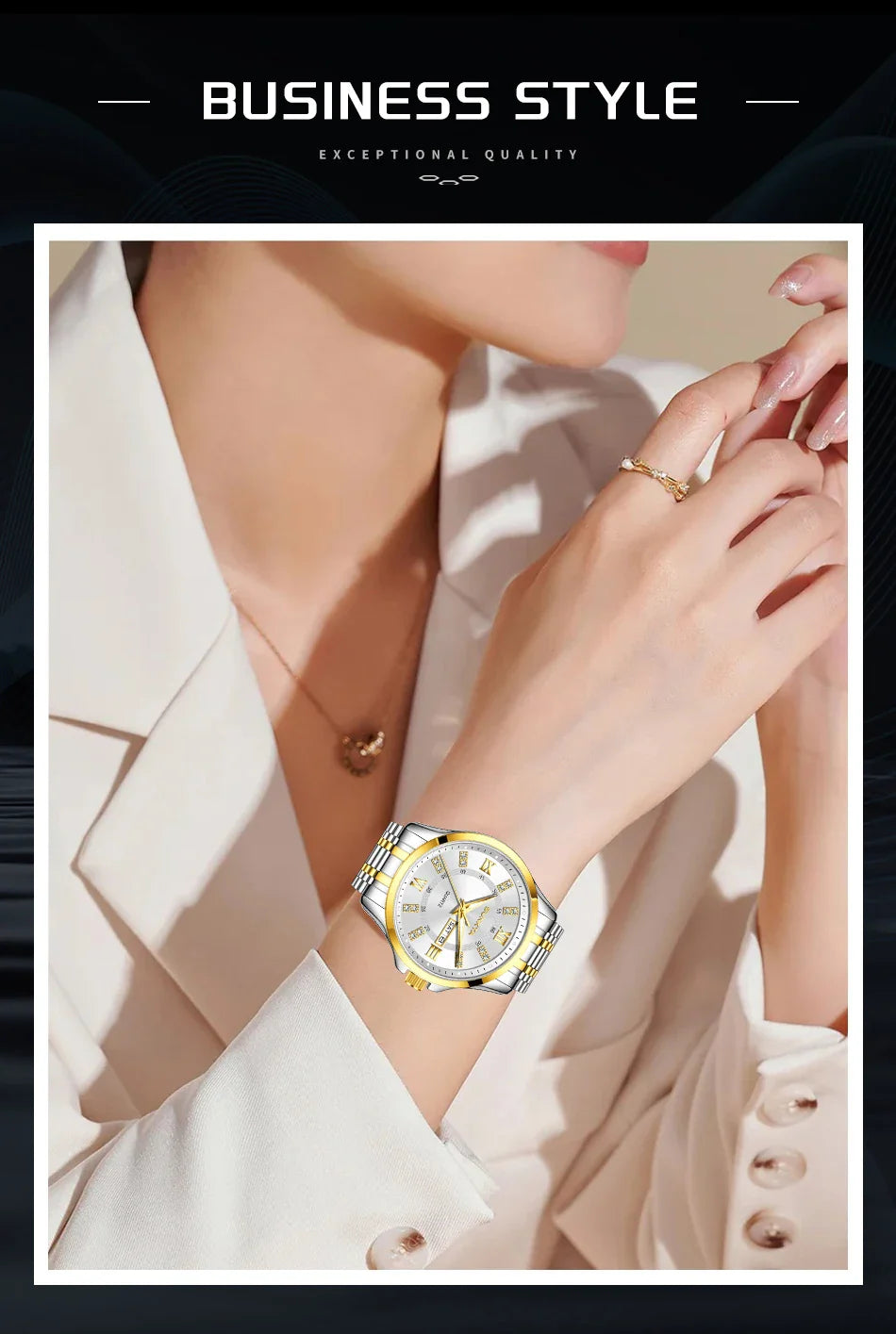 SUNKTA Orologio da Donna con Diamanti, Moda Creativa, Acciaio Impermeabile, Orologio al Quarzo Casual Luminoso con Bracciale