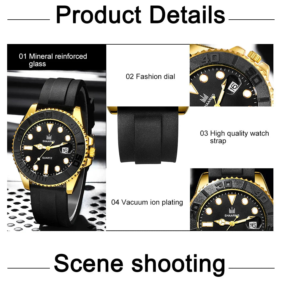 Orologio moda uomo orologio Casual Montre Homme Business Men orologio al quarzo calendario Green Water Wok Ghost Sport orologio da polso da uomo
