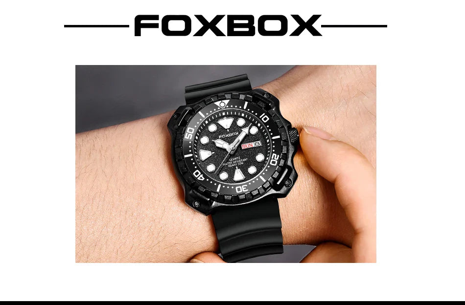 Orologio da uomo LIGE 2026 alla moda, orologio sportivo di lusso con quadrante grande, impermeabile, luminoso, al quarzo, con datario, per uomo, marca Foxbox