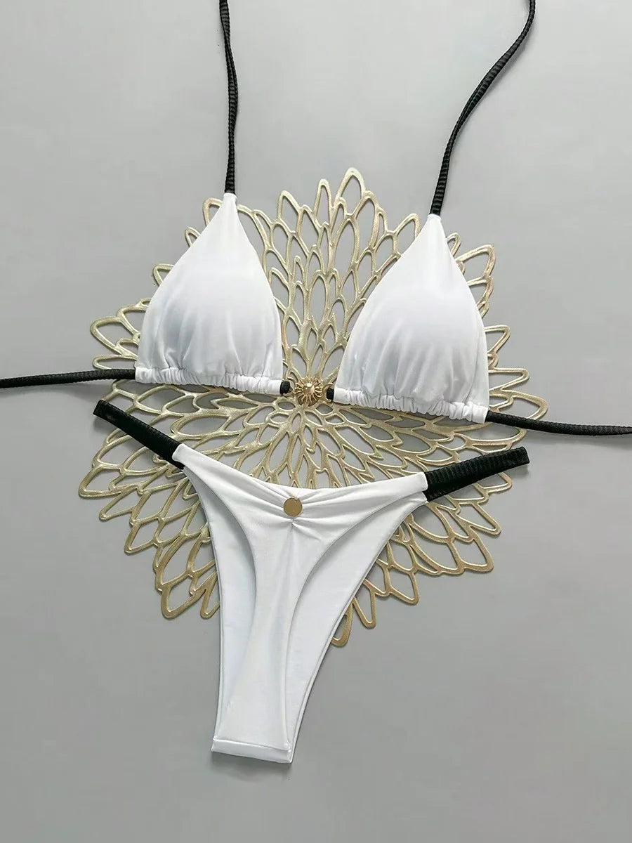 Micro Bikini 2026 Push Up Costumi da bagno donna Costumi da bagno sexy Bikini brasiliano Perizoma Biquini Costume da bagno solido Costumi da bagno estivi
