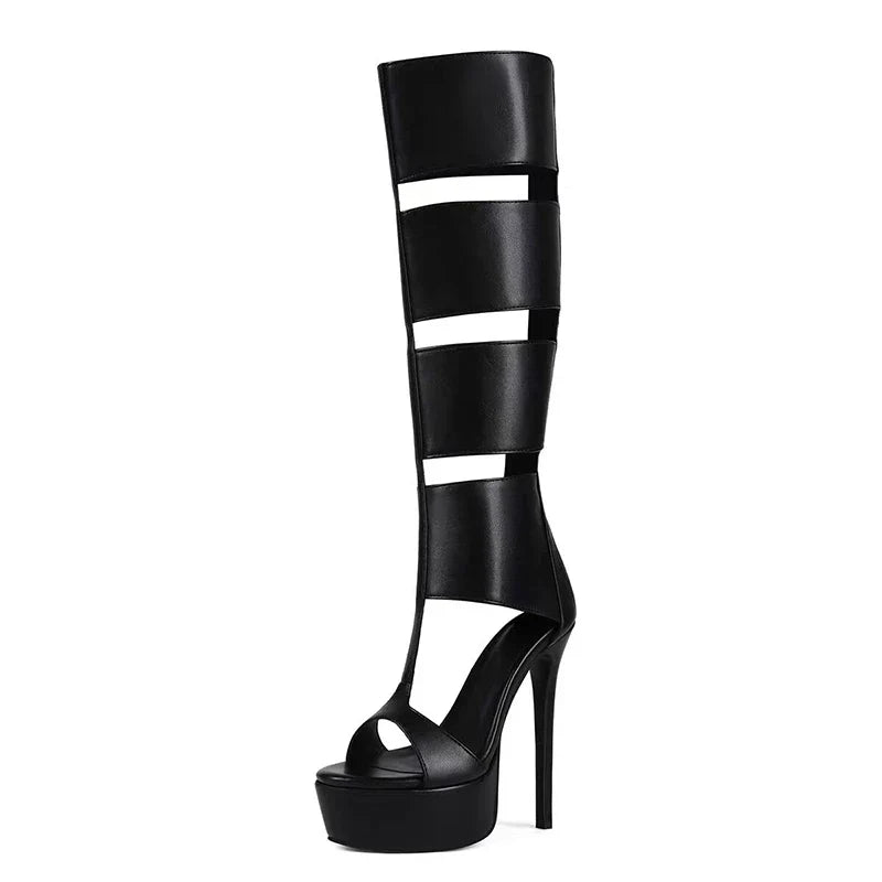 Summer sexy high heel platform  women sandal belt peep toe night party sandal