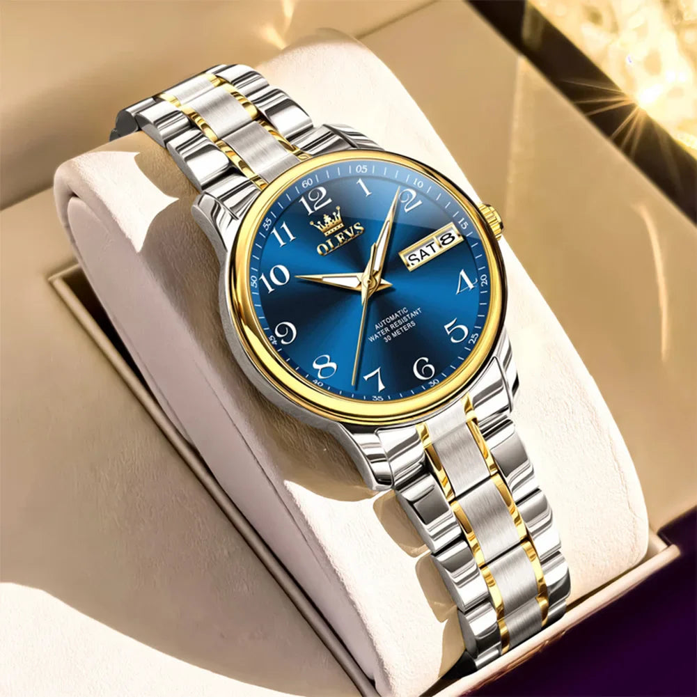 OLEVS Orologio di lusso di alta qualità per donna Orologio meccanico automatico da donna impermeabile in acciaio inossidabile Orologi da donna eleganti