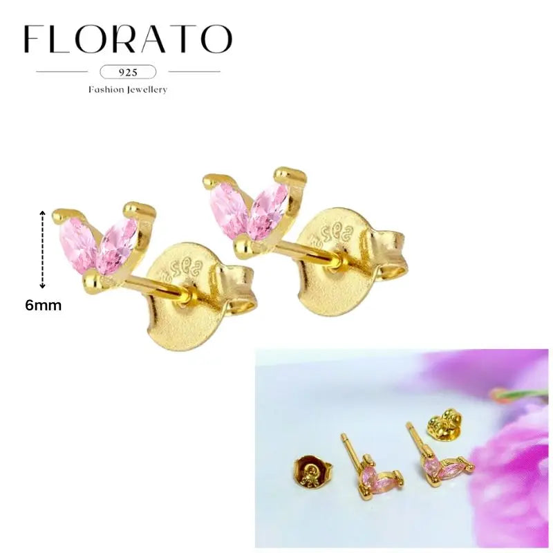 Lussuosa geometria 925 orecchio in argento sterling Ago rosa serie zircone orecchini a cerchio pendenti dolce moda regali di gioielli da sposa
