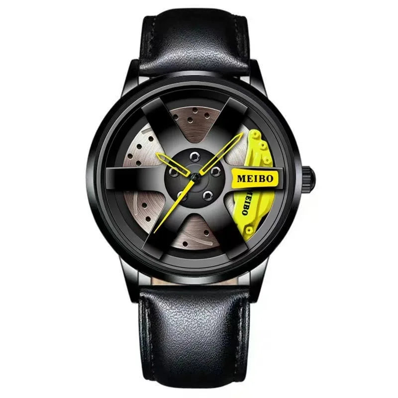 Orologio da uomo in pietra da uomo con ruota cava non meccanica, popolare e casual, di vendita caldo
