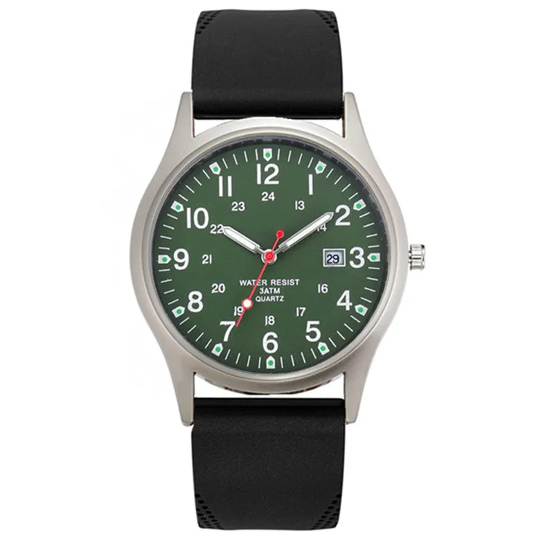 Orologi economici di marca da uomo Studenti Moda Casual Cinturino in silicone Sport Militare Data Orologio da polso al quarzo Nero Relogio Masculino