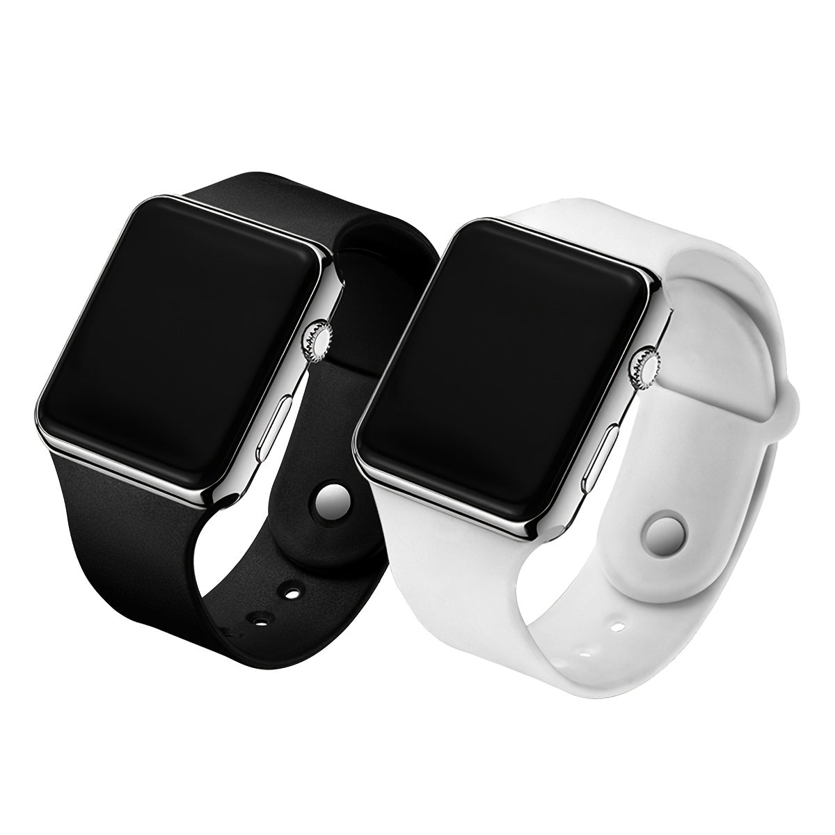 2 pezzi orologio per coppie display a LED orologio elettronico sportivo orologio da polso digitale in silicone per donna uomo regalo di San Valentino per lei