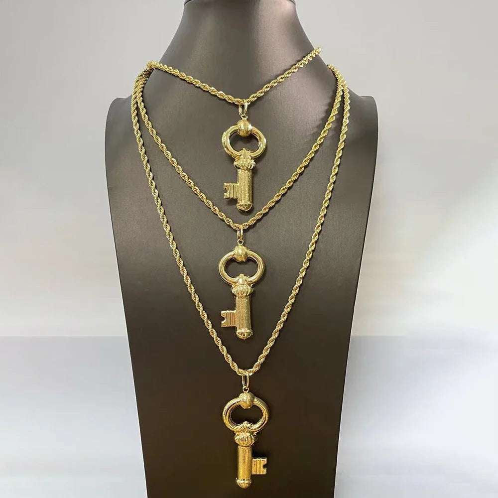 Collana placcata in oro Set di gioielli boutique Set di collane da sposa Set di gioielli di qualità di lusso per uomini e donne