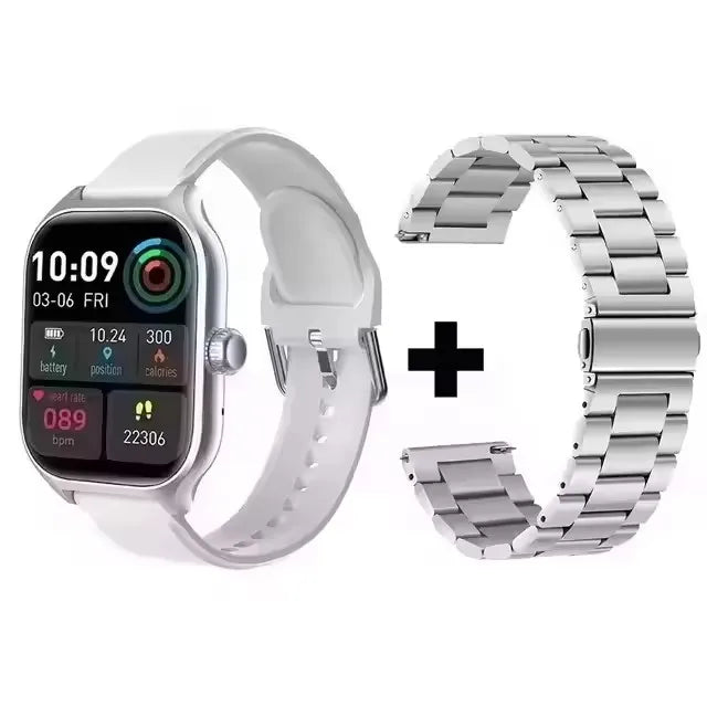 Smartwatch 2025 per Android e iOS, Schermo a Colori da 2,01 Pollici, Risposta alle Chiamate Bluetooth, Orologio Fitness Tracker per Donne e Uomini
