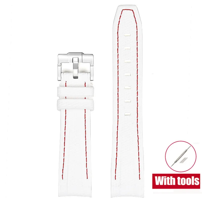Cinturino in gomma per Swatch X Omega Joint MoonSwatch Cinturino sportivo impermeabile da 20 mm Cinturino con estremità curva in silicone per uomo donna