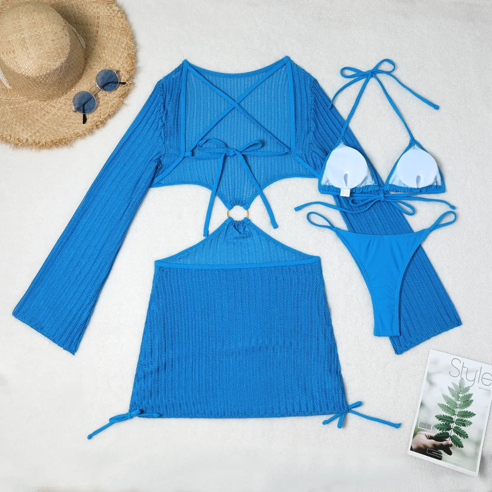 2026 Bikini sexy Costumi da bagno femminili Costumi da bagno a tre pezzi da donna Costumi da bagno da spiaggia Costumi da bagno Bikini brasiliano Set Bagnante da piscina
