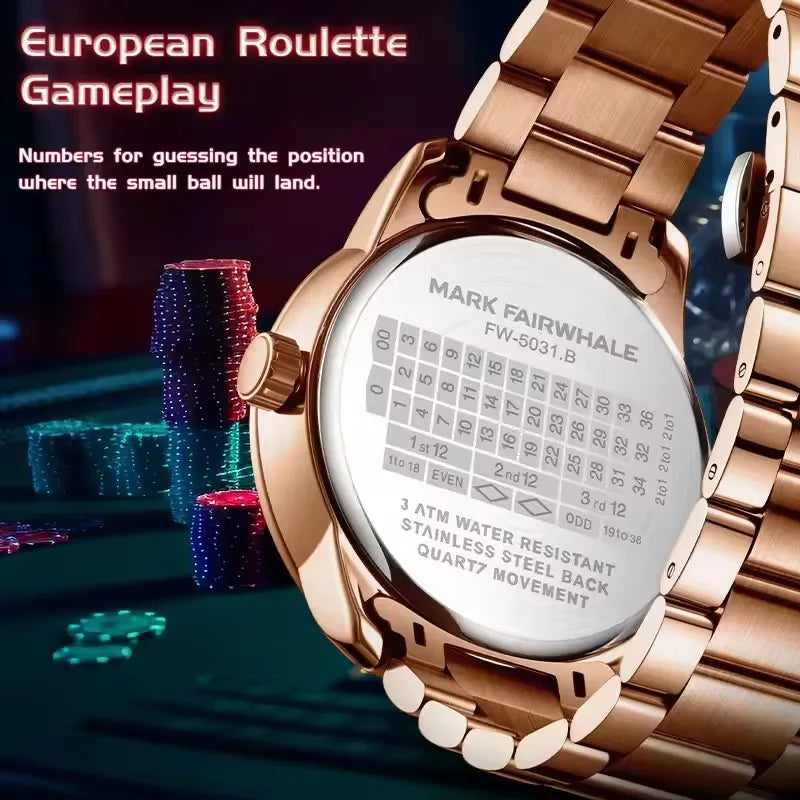 Mark Fairwhale 5031 Nuovo orologio al quarzo da uomo di marca superiore quadrante digitale rotante intrattenimento freddo orologio da notte impermeabile reloj