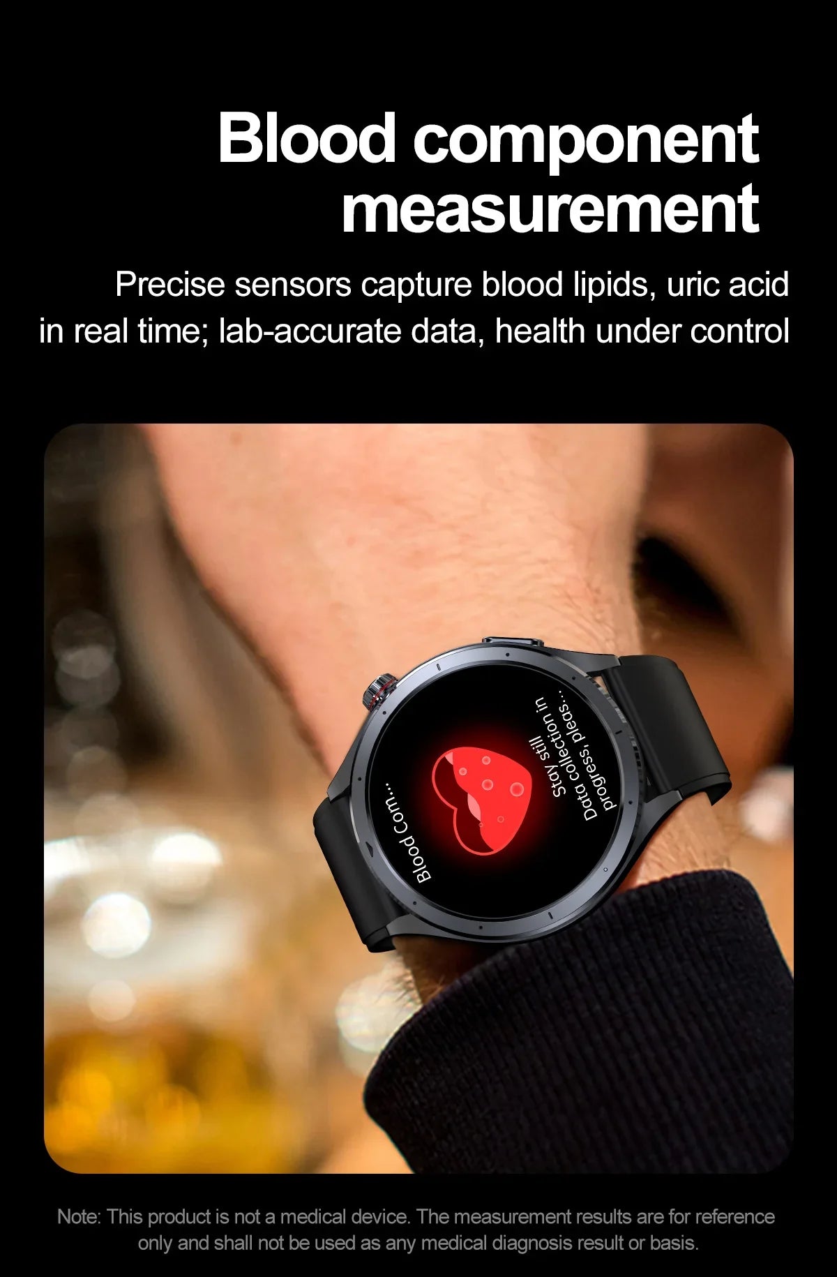 Nuovo Smartwatch 2026 per Analisi del Grasso Corporeo, ECG+PPG, Acido Urico, Pressione Sanguigna, Ossigeno nel Sangue, Orologio con Chiamate per Uomini e Donne