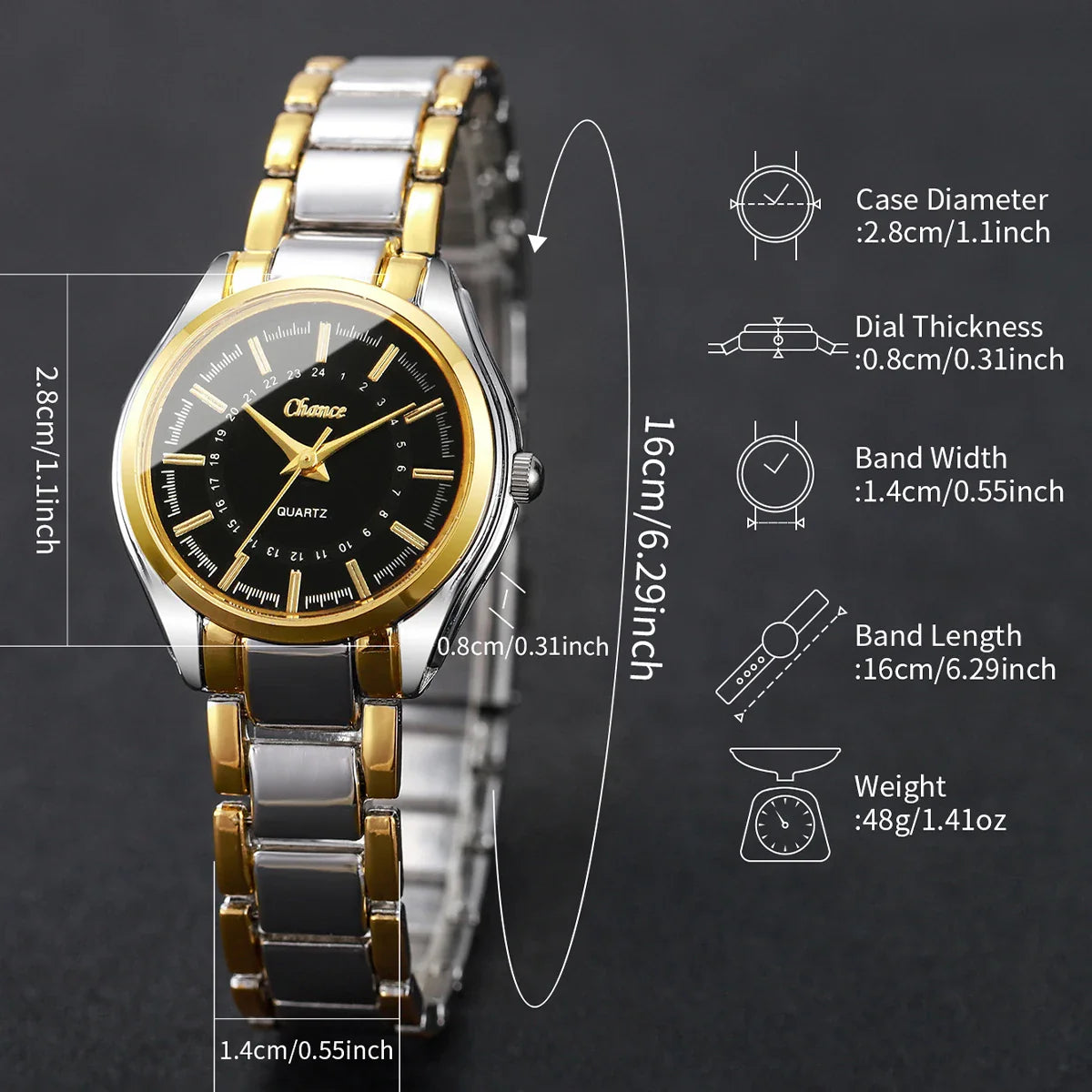4 pezzi/set moda quadrante piccolo orologi da donna braccialetti da polso analogico al quarzo di lusso da donna Set Reloj Mujer (senza scatola)