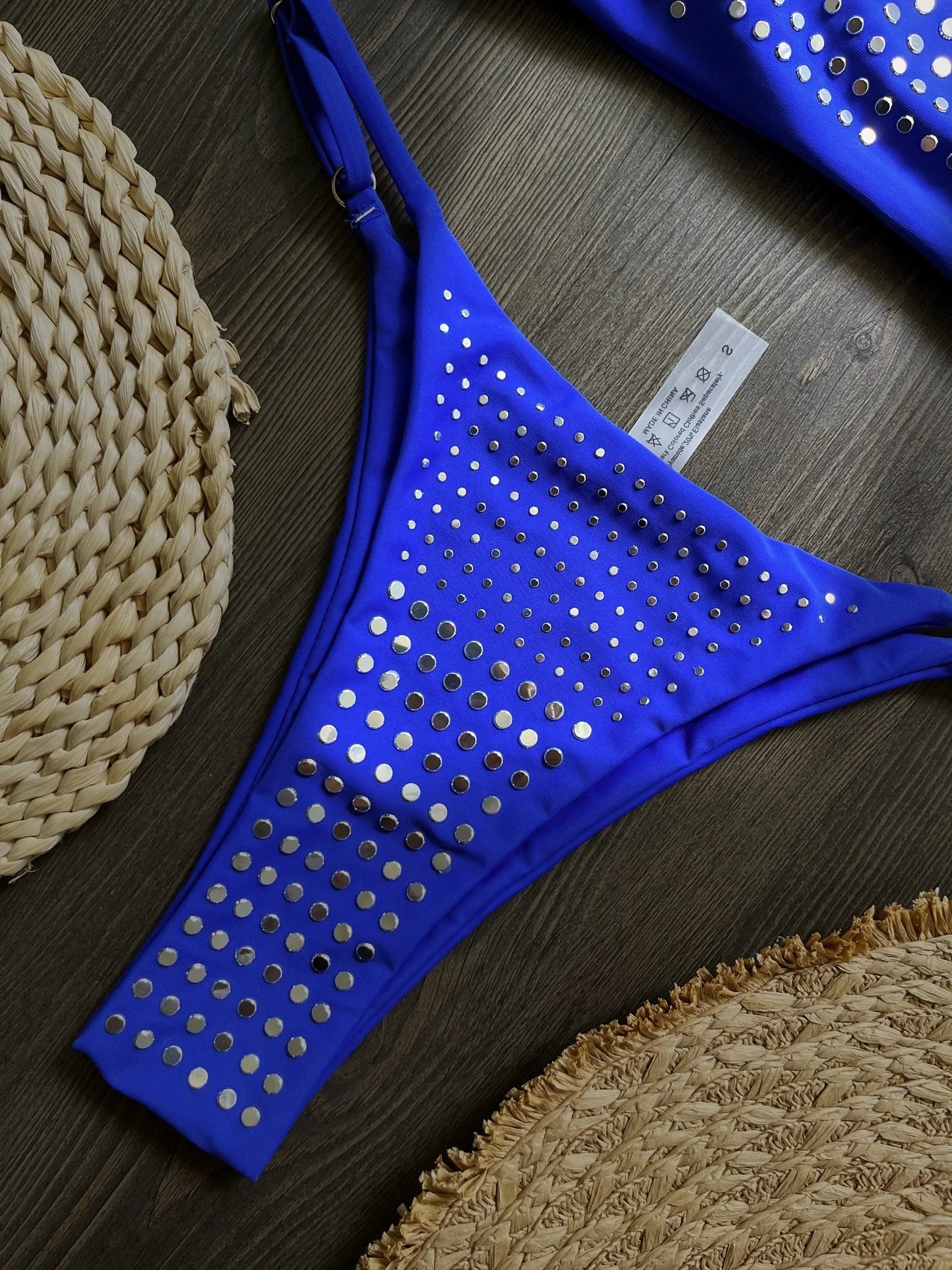 2025 Diamante Bikini Donne Sexy Costume Da Bagno A Fascia Biquini Push Up Costumi Da Bagno Femminile Lucido Costumi da Bagno Floreale Tuta Beachwear
