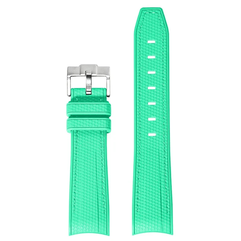 Cinturino in gomma per Swatch X Omega Joint MoonSwatch Cinturino sportivo impermeabile da 20 mm Cinturino con estremità curva in silicone per uomo donna