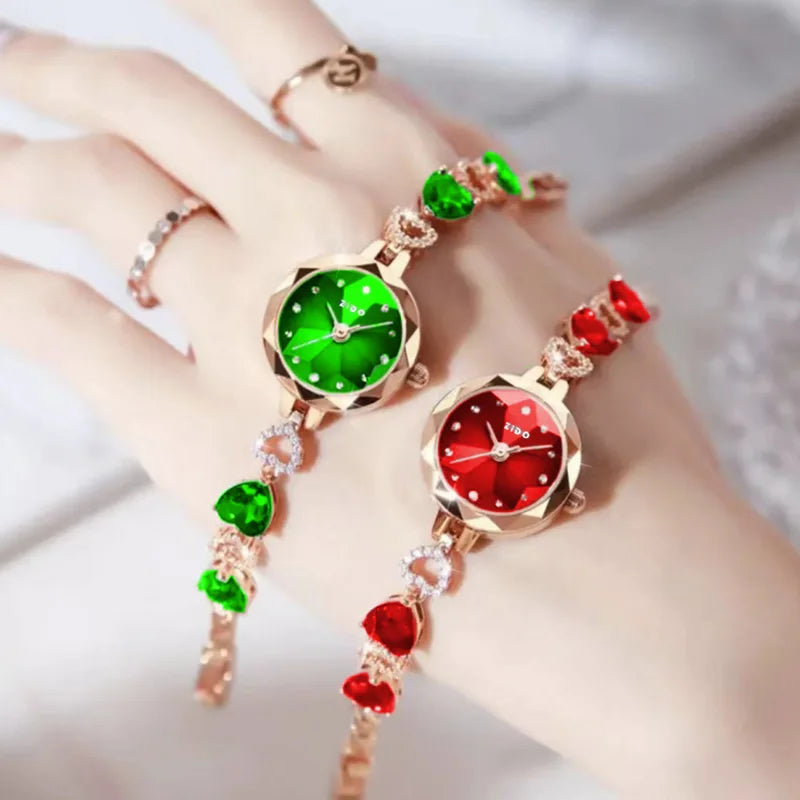 UTHAI L92 Orologio da donna di marca, orologio al quarzo da donna impermeabile con diamanti intarsiati in cristallo, di lusso, alla moda e di alta qualità.