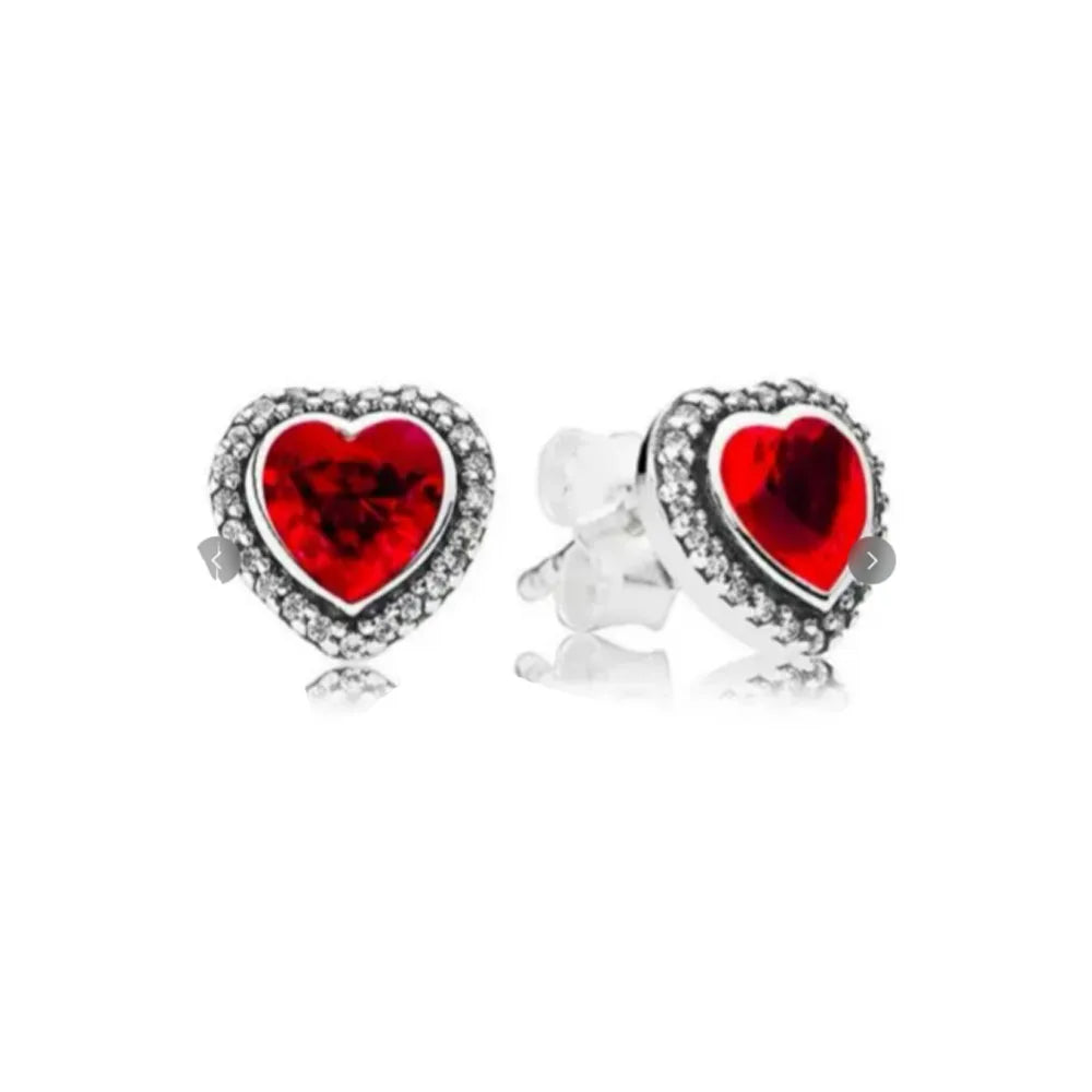 Orecchini e Ciondolo con Zirconi Scintillanti, Combinazione Fiore di Ciliegio e Farfalla, Orecchini in Argento 925, Regalo Ideale per Donne