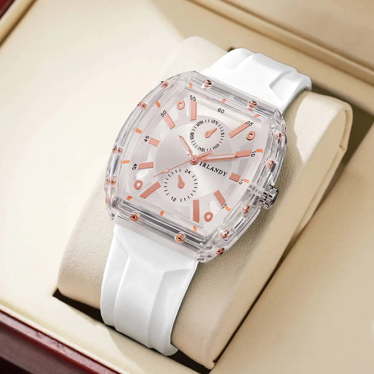 Orologi da donna alla moda Orologi da polso al quarzo da donna con cinturino in silicone casual per ragazze Orologio Reloj Mujer (senza scatola)