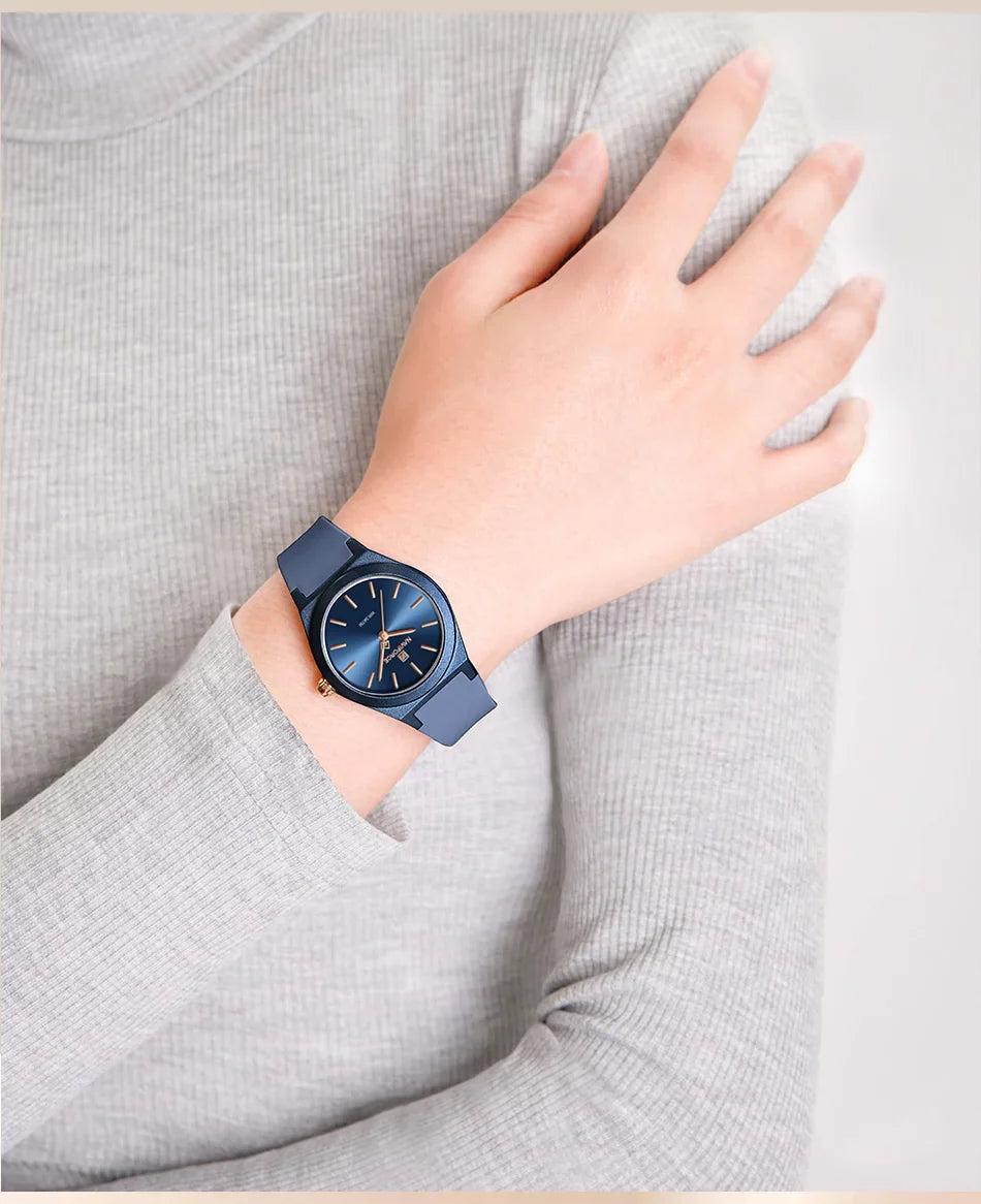 NAVIFORCE 2025 Orologi moda donna Orologio al quarzo Sport Cinturino in silicone Orologi da polso da donna Orologio semplice Regalo relogios feminino