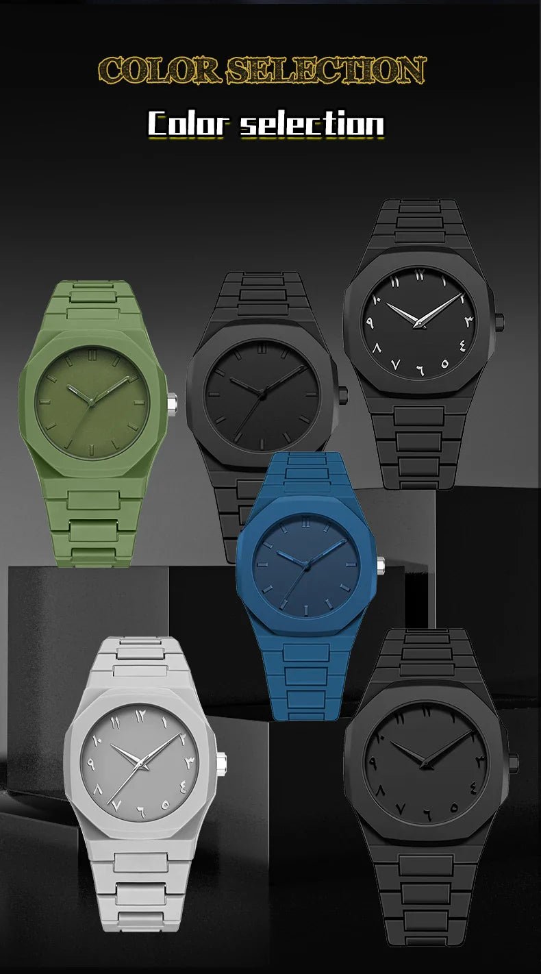 VA VA VOOM Orologio creativo da uomo di marca Moda Silicone Nero Business Style Arabo Digitale Creativo Militare Orologi sportivi al quarzo