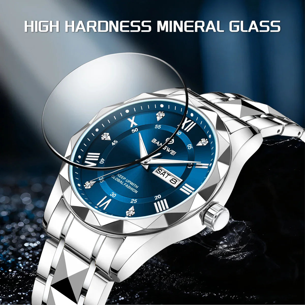 BANGWEI Orologio da donna Orologio di moda classico elegante di lussoBusiness Casual Data Orologi da donna al quarzo luminoso impermeabile in acciaio inossidabile