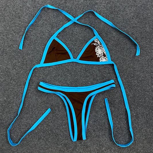 Abito bikini con cinturino con stampa floreale personalizzato Europa United Sexy Spice Girls Colori assortiti Top da donna vintage per il tempo libero da spiaggia
