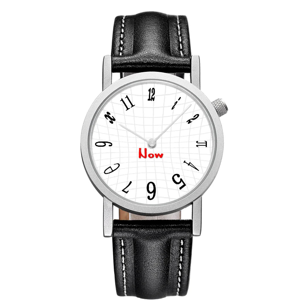 FEB 30TH Walking Men Design orologio Unisex da uomo dal Design creativo 3ATM cinturino in acciaio inossidabile resistente all'acqua