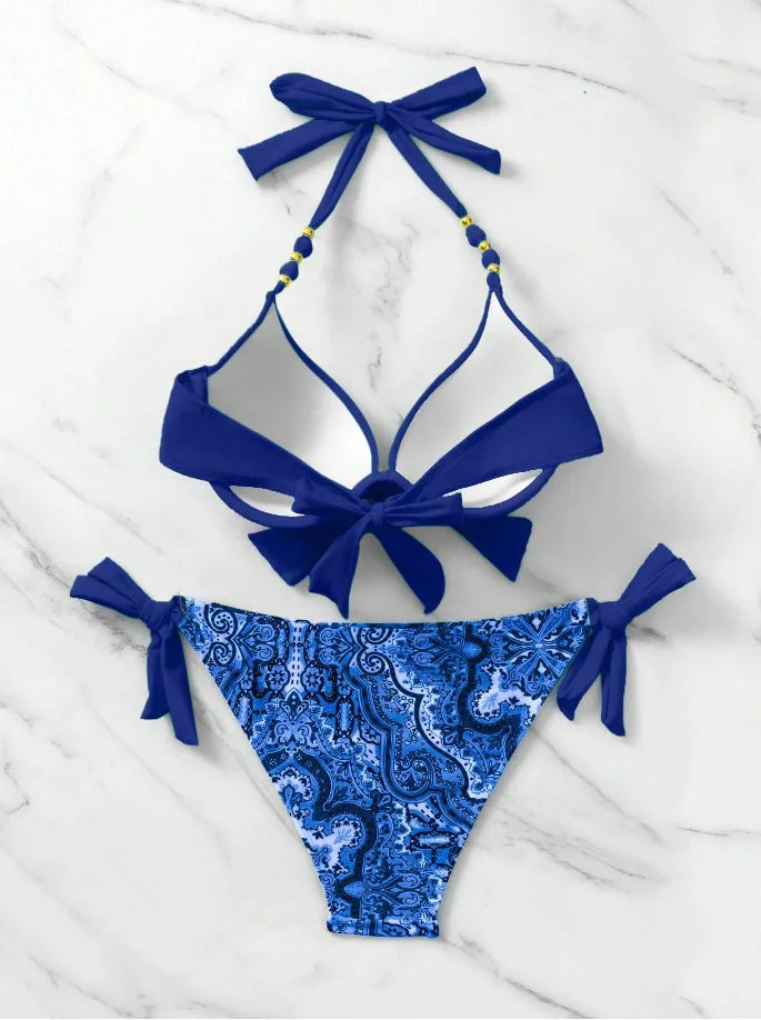 Sexy Push Up Bikini 2024 Costume da bagno donna Due pezzi Costumi da bagno Perizoma femminile Bikini Set Nuoto per costumi da bagno Biquini brasiliano