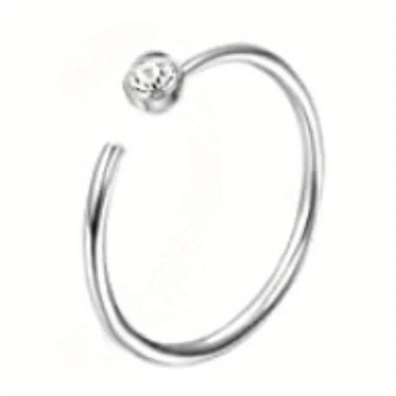 Drperfect 1pc orecchini chirurgici in acciaio inossidabile per donna uomo orecchini con retro piatto orecchini con cartilagine orecchini a cerchio con Piercing