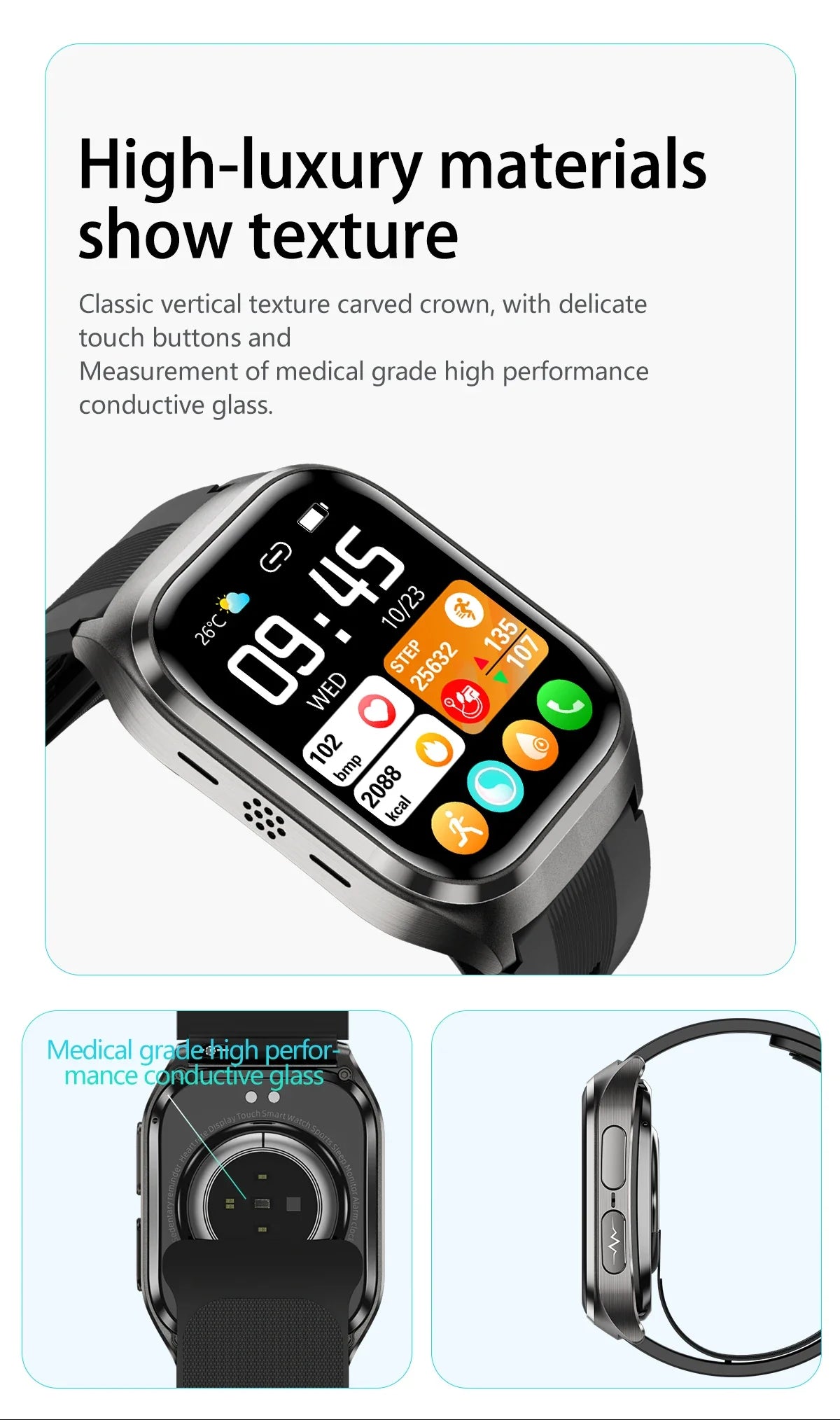 2026 Nuovo aggiornamento AI diagnostico Airbag pressione sanguigna precisa salute SmartWatch acido urico ECG lipidi nel sangue Smartwatch uomo donna